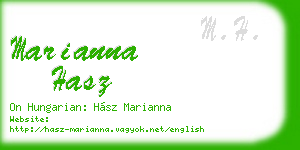 marianna hasz business card
